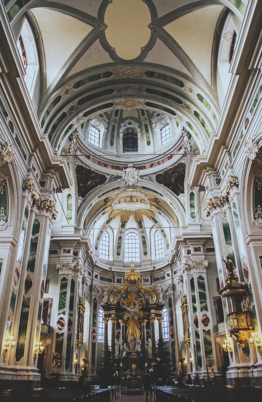 gray and brown cathedral interior