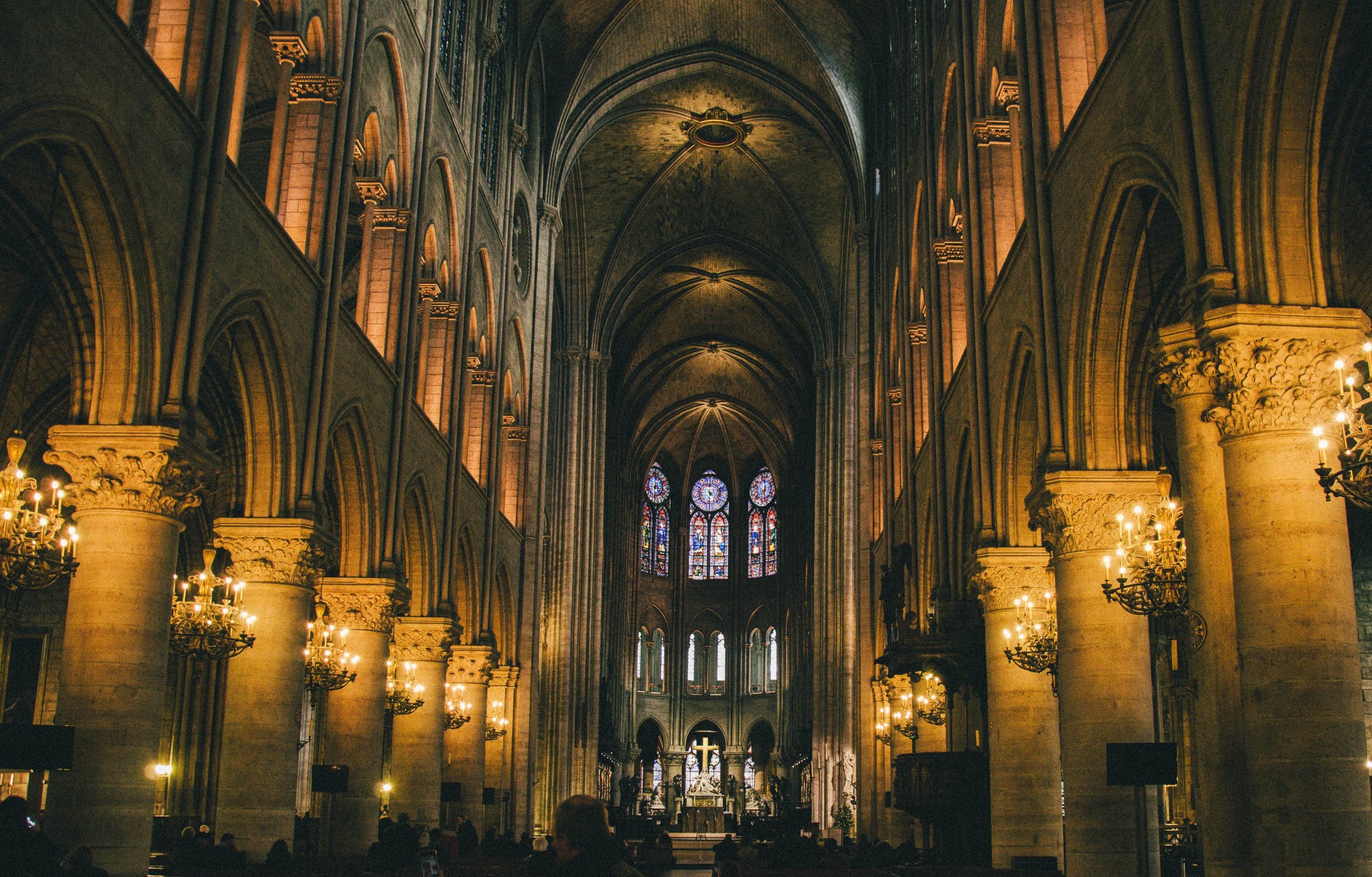 brown concrete church interior
