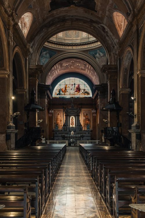 interior design of a church